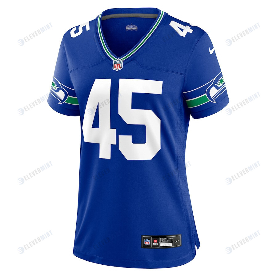 Kenny Easley 45 Seattle Seahawks Women's Throwback Player Game Jersey - Royal