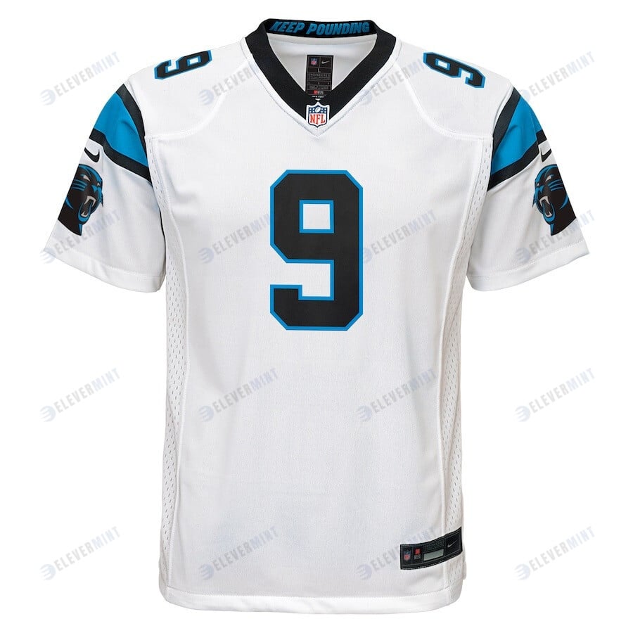 Bryce Young 9 Carolina Panthers Youth 2023 Draft First Round Pick Game Jersey - White