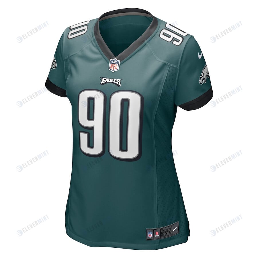 Jordan Davis 90 Philadelphia Eagles Women's Player Game Jersey - Midnight Green