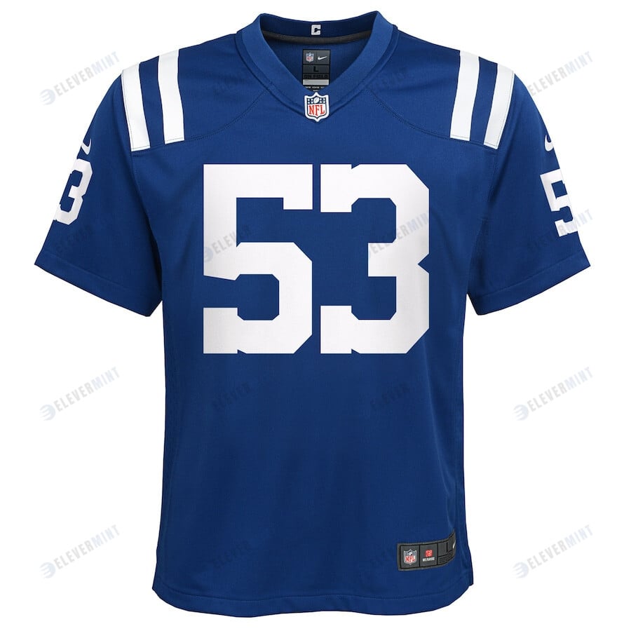 Shaquille Leonard 53 Indianapolis Colts YOUTH Game Jersey - Royal