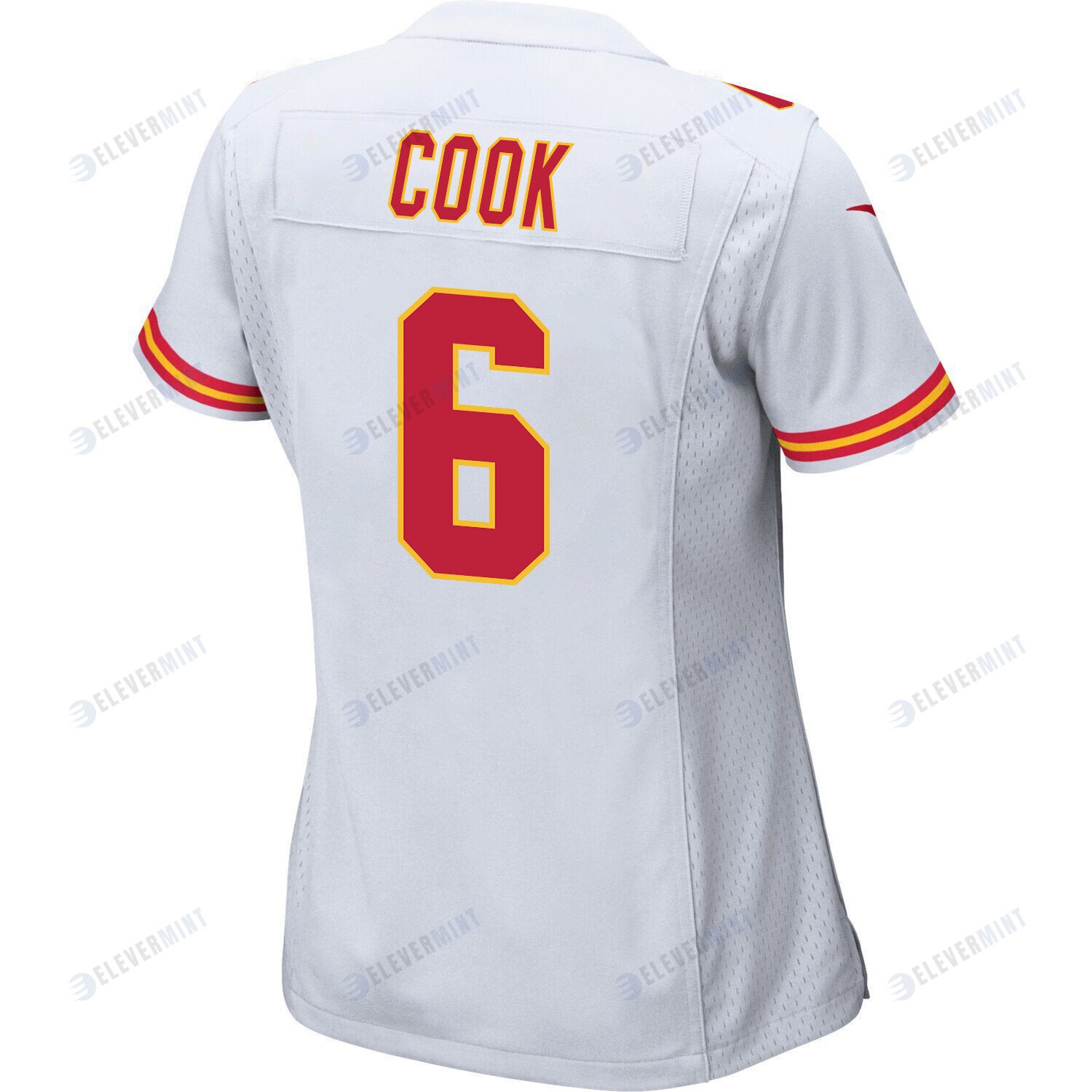 Bryan Cook 6 Kansas City Chiefs Super Bowl LVII Champions 3 Stars Women Game Jersey - White