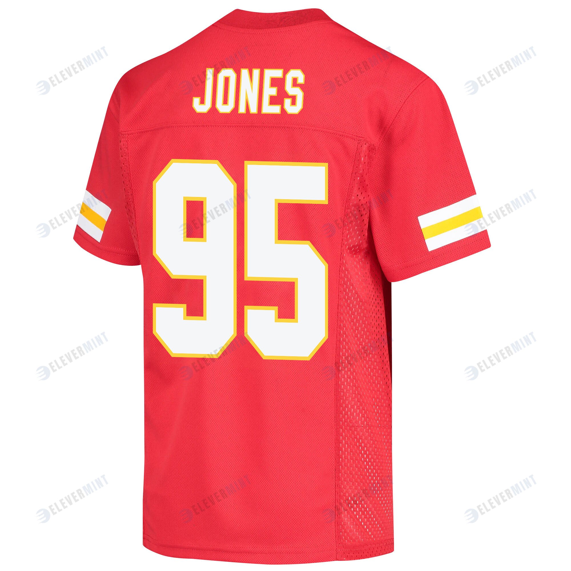 Chris Jones 95 Kansas City Chiefs Super Bowl LVII Champions 3 Stars Youth Game Jersey - Red