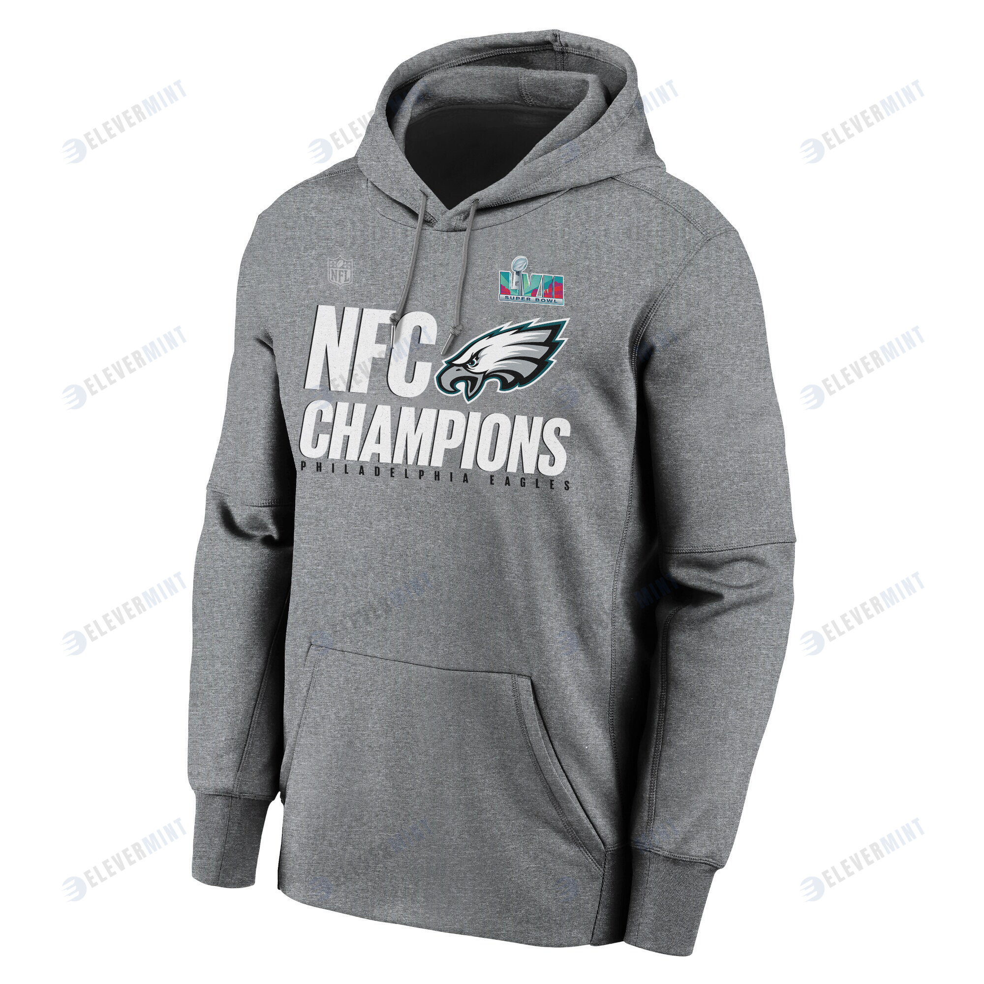 Philadelphia Eagles NFC Conference Champions Light Grey Pullover Hoodie