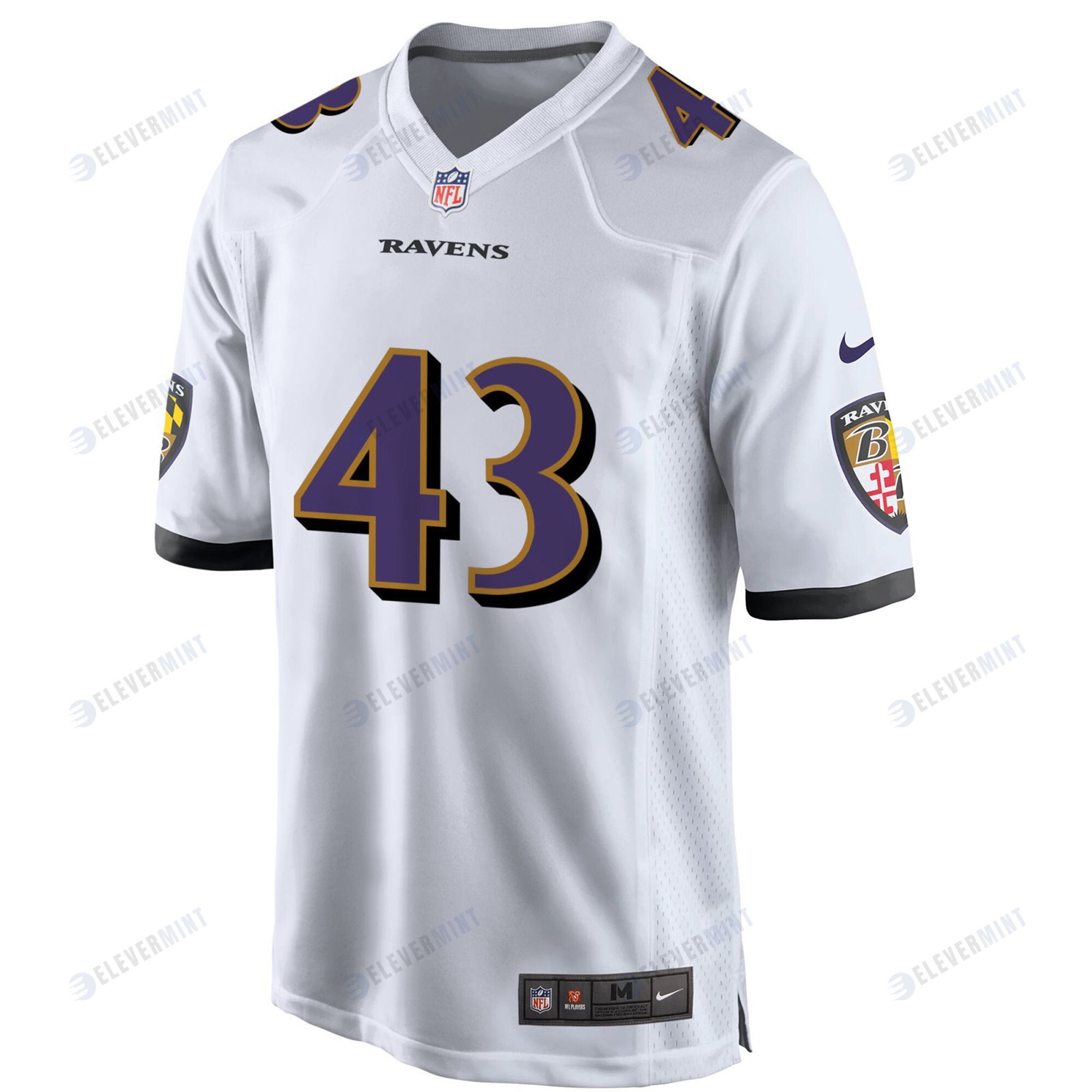 Baltimore Ravens Marcus Williams 43 Game Jersey - White Jersey