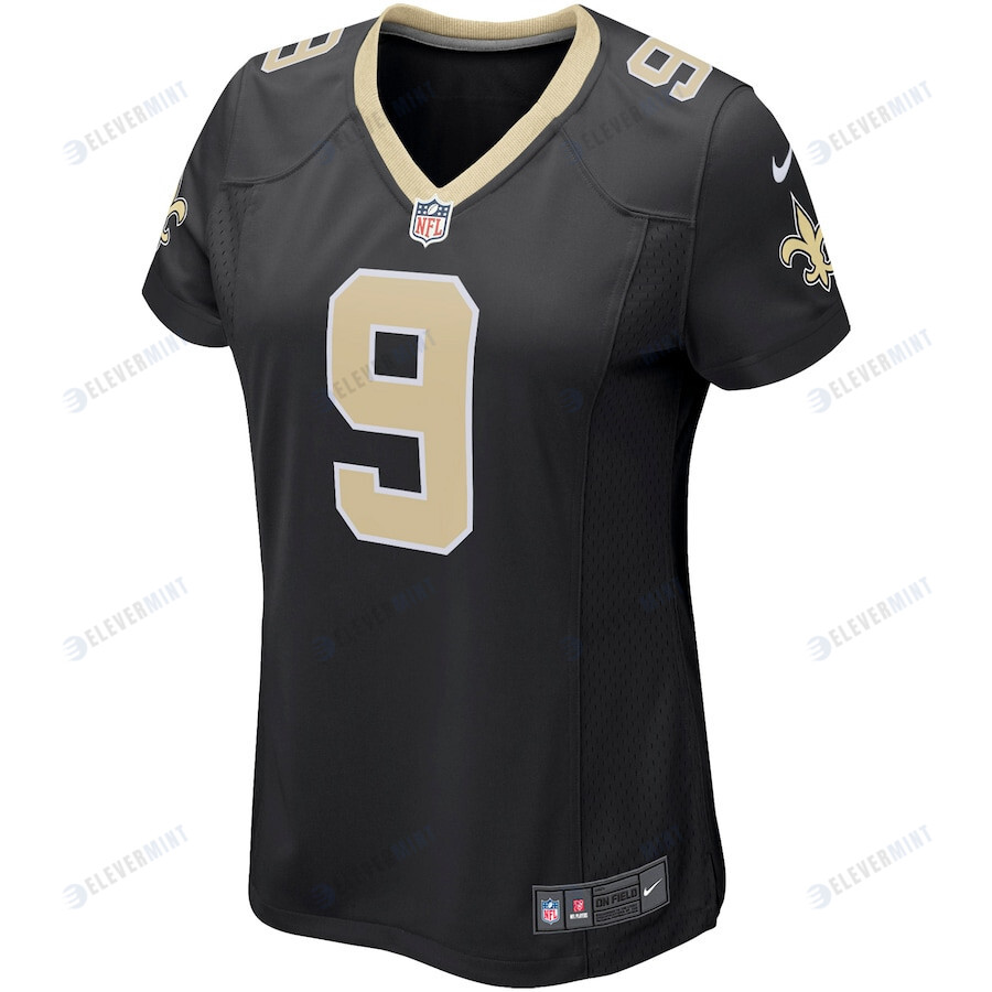 Drew Brees 9 New Orleans Saints Women's Game Jersey - Black