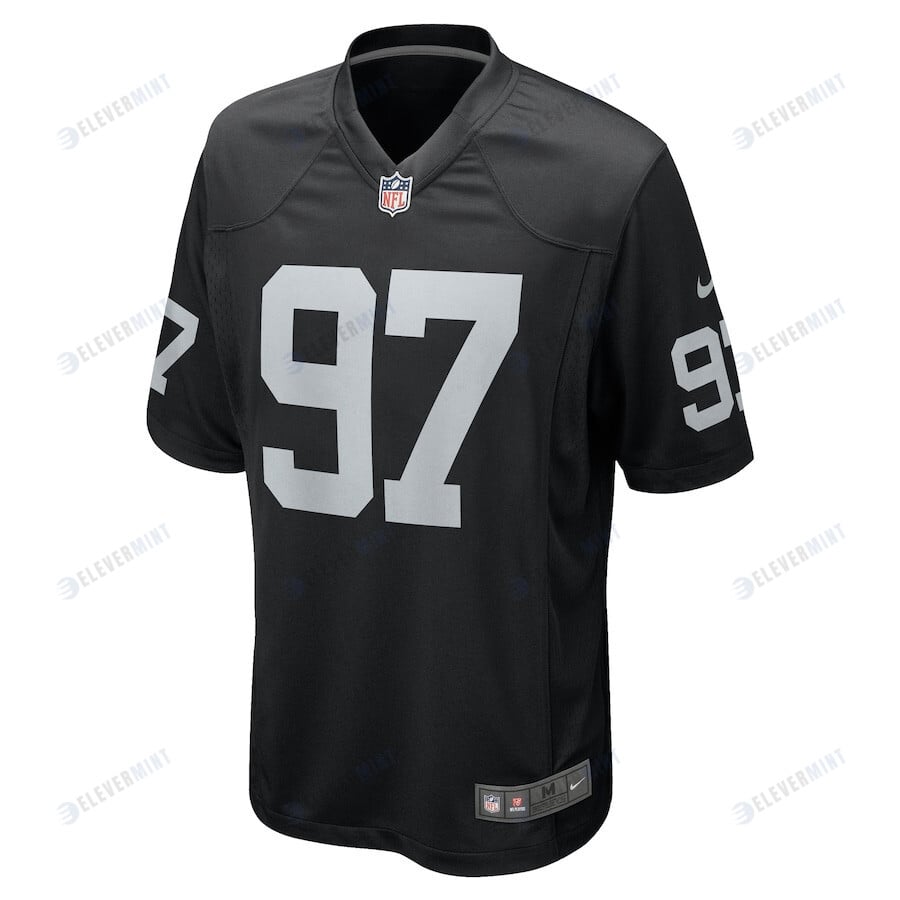 Janarius Robinson 97 Las Vegas Raiders Men Team Game Jersey - Black