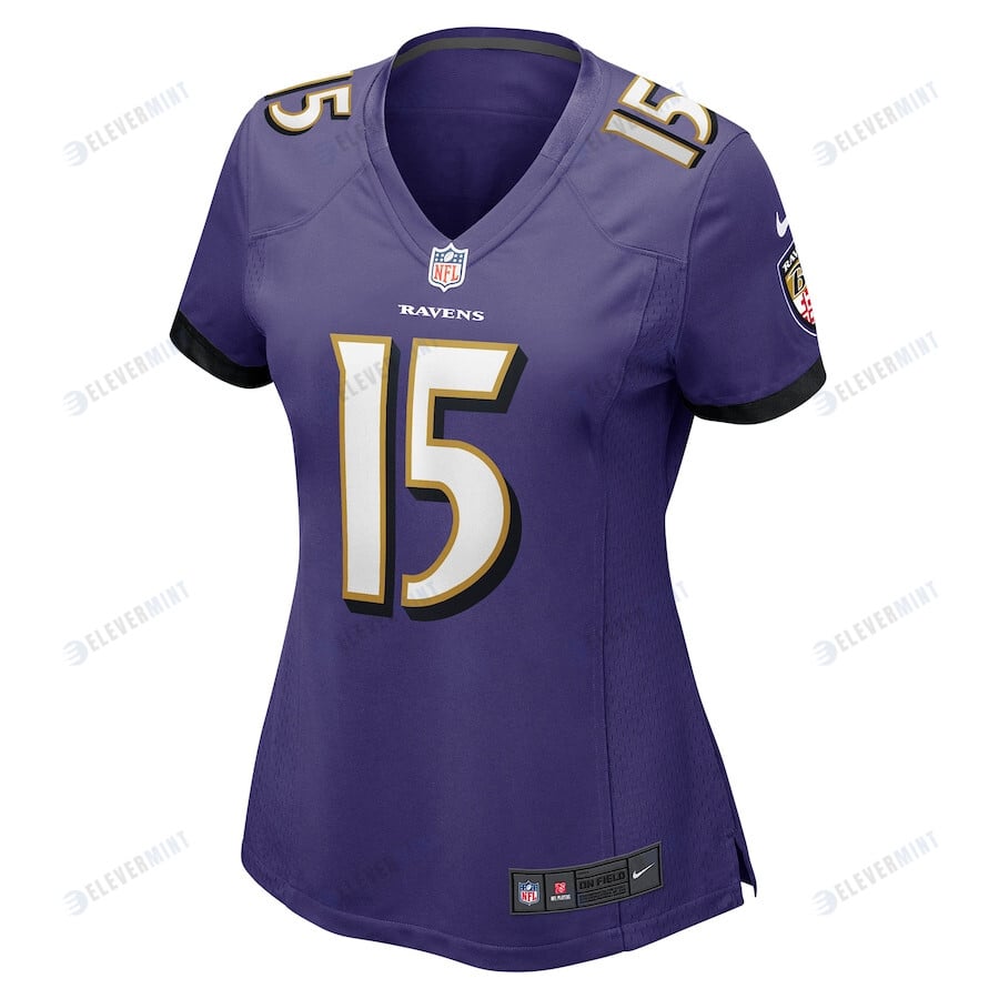 DeSean Jackson 15 Baltimore Ravens Women's Game Player Jersey - Purple