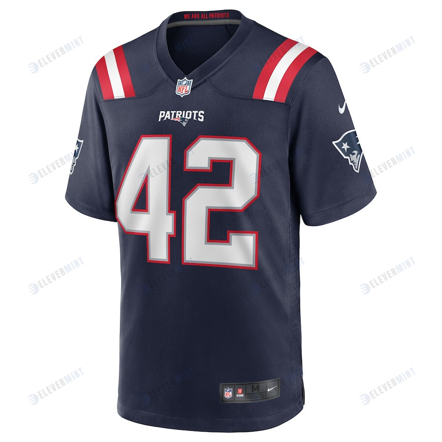 J.J. Taylor 42 New England Patriots Men Team Game Jersey - Navy
