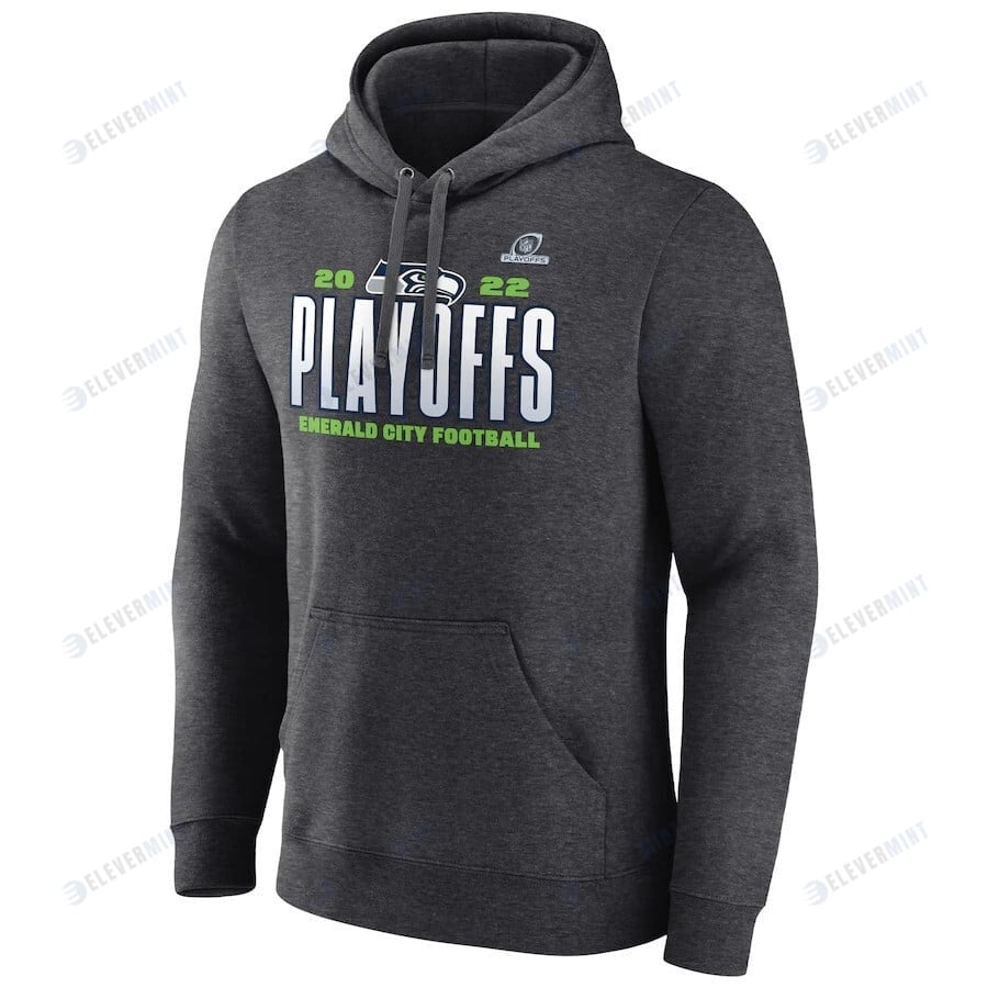 Seattle Seahawks 2022 NFL Playoffs Our Time Pullover Hoodie - Charcoal