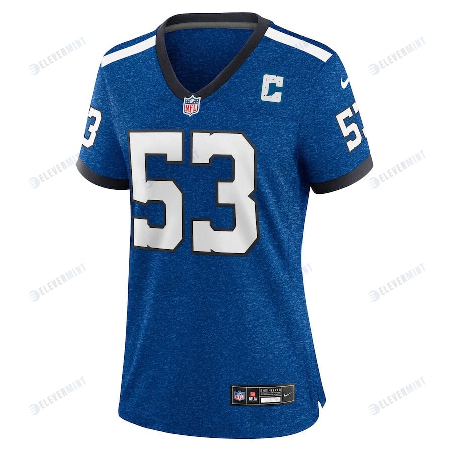 Shaquille Leonard 53 Indianapolis Colts Indiana Nights Alternate Game Women Jersey - Royal