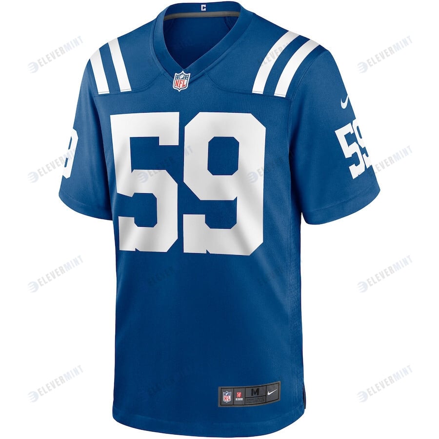 Jordan Glasgow 59 Indianapolis Colts Men Game Jersey - Royal