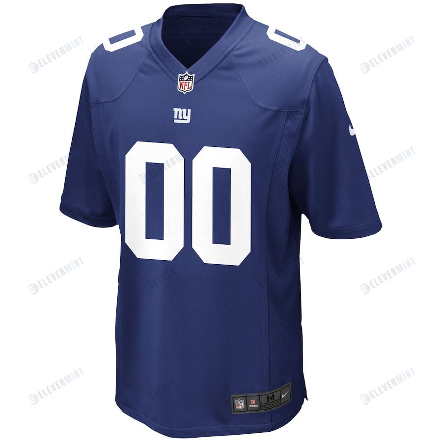 New York Giants Custom 00 Game Jersey - Royal