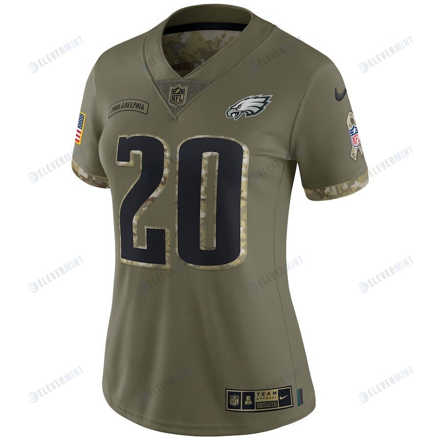 Brian Dawkins Philadelphia Eagles Women's 2022 Salute To Service Retired Player Limited Jersey - Olive