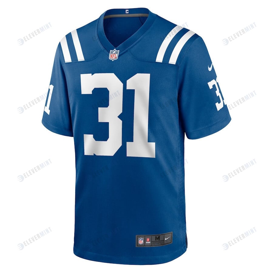 Jason Huntley 31 Indianapolis Colts Men Team Game Jersey - Royal