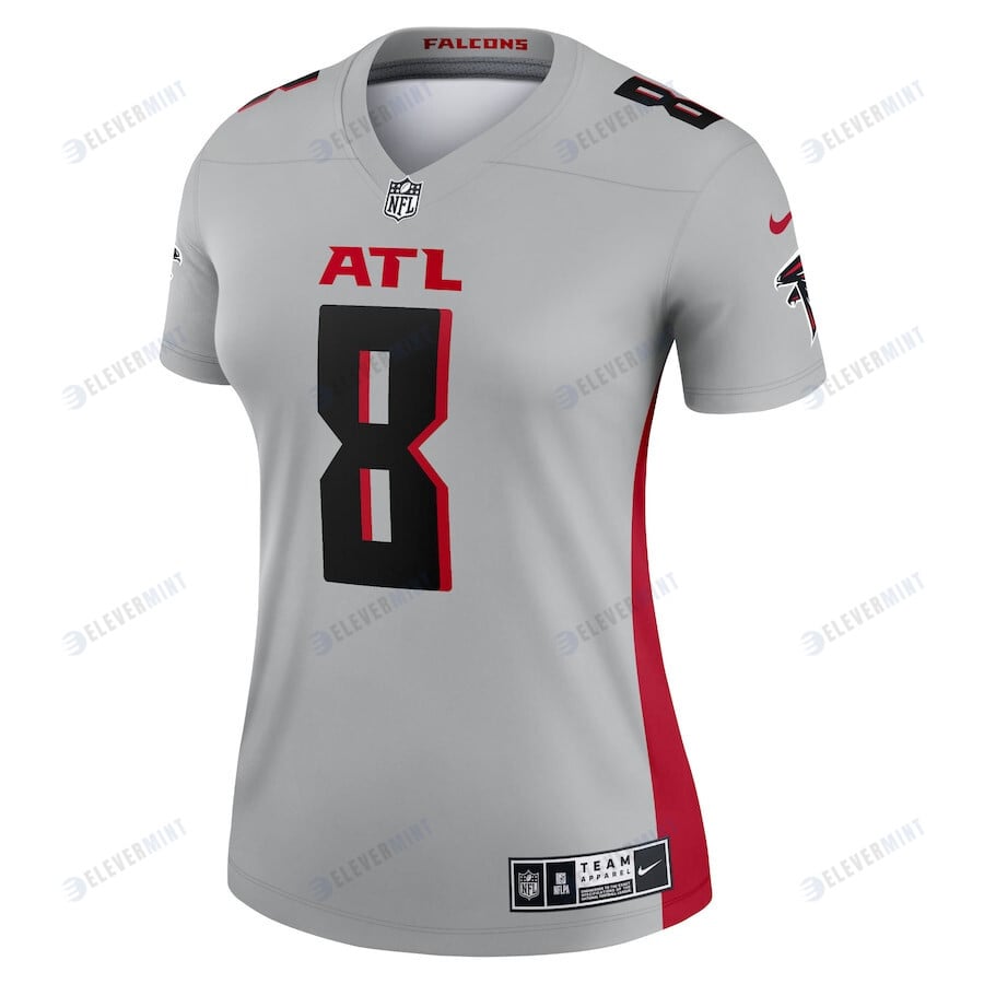 Kyle Pitts 8 Atlanta Falcons Women's Inverted Legend Jersey - Gray