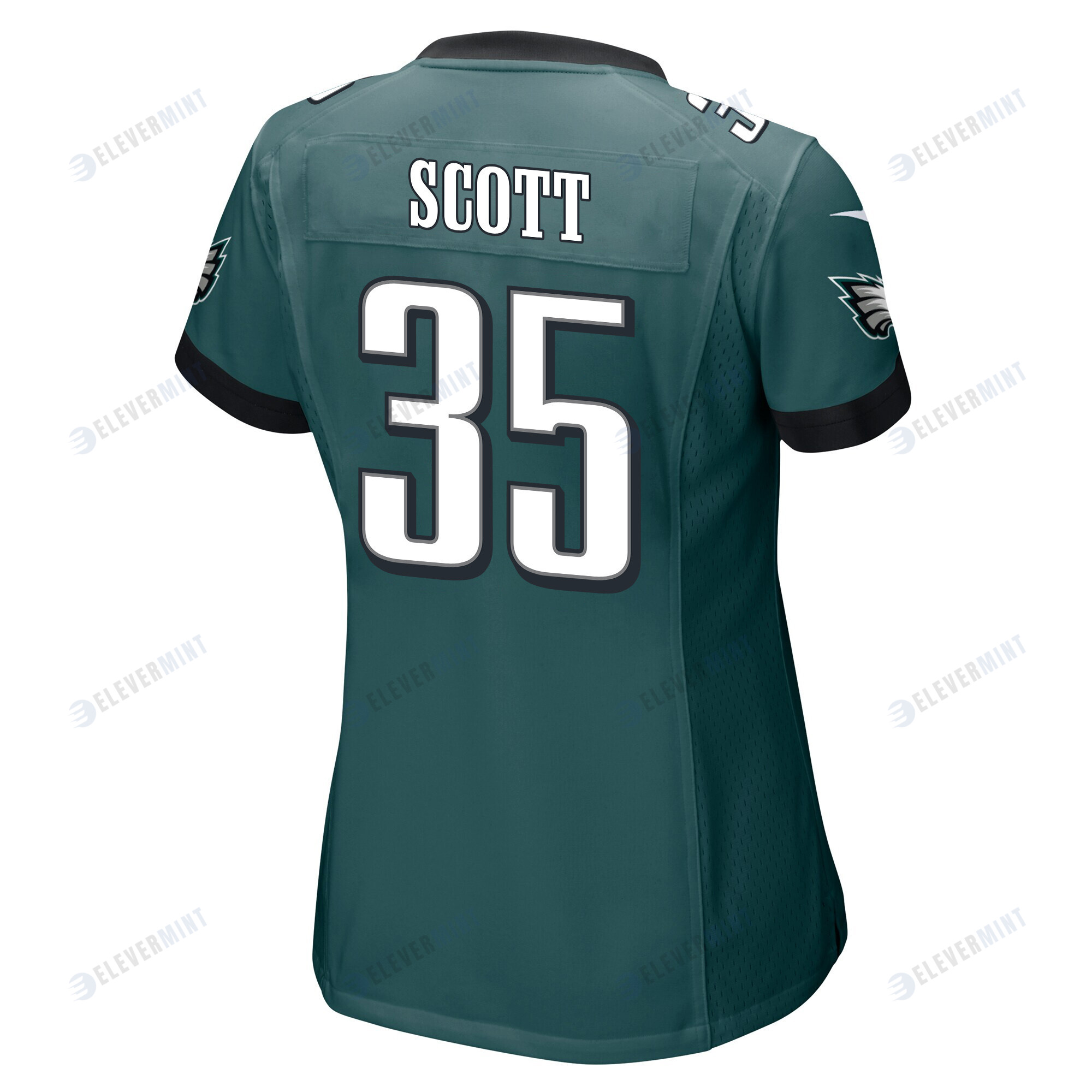 Boston Scott 35 Philadelphia Eagles Super Bowl LVII Champions 2 Stars Women Game Jersey - Midnight Green