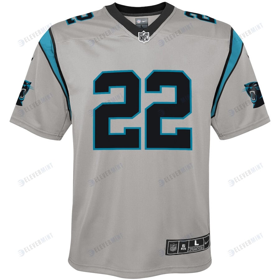 Christian McCaffrey 22 Carolina Panthers Youth Inverted Team Game Jersey - Silver