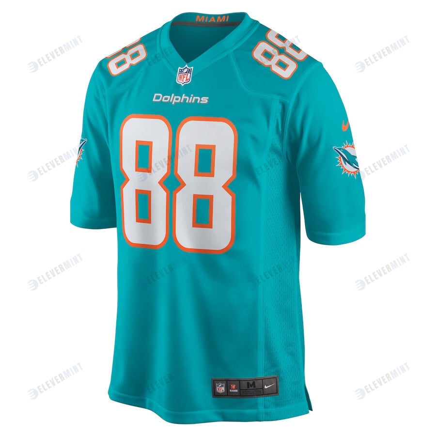 Nick Bowers 88 Miami Dolphins Men Team Game Jersey - Aqua