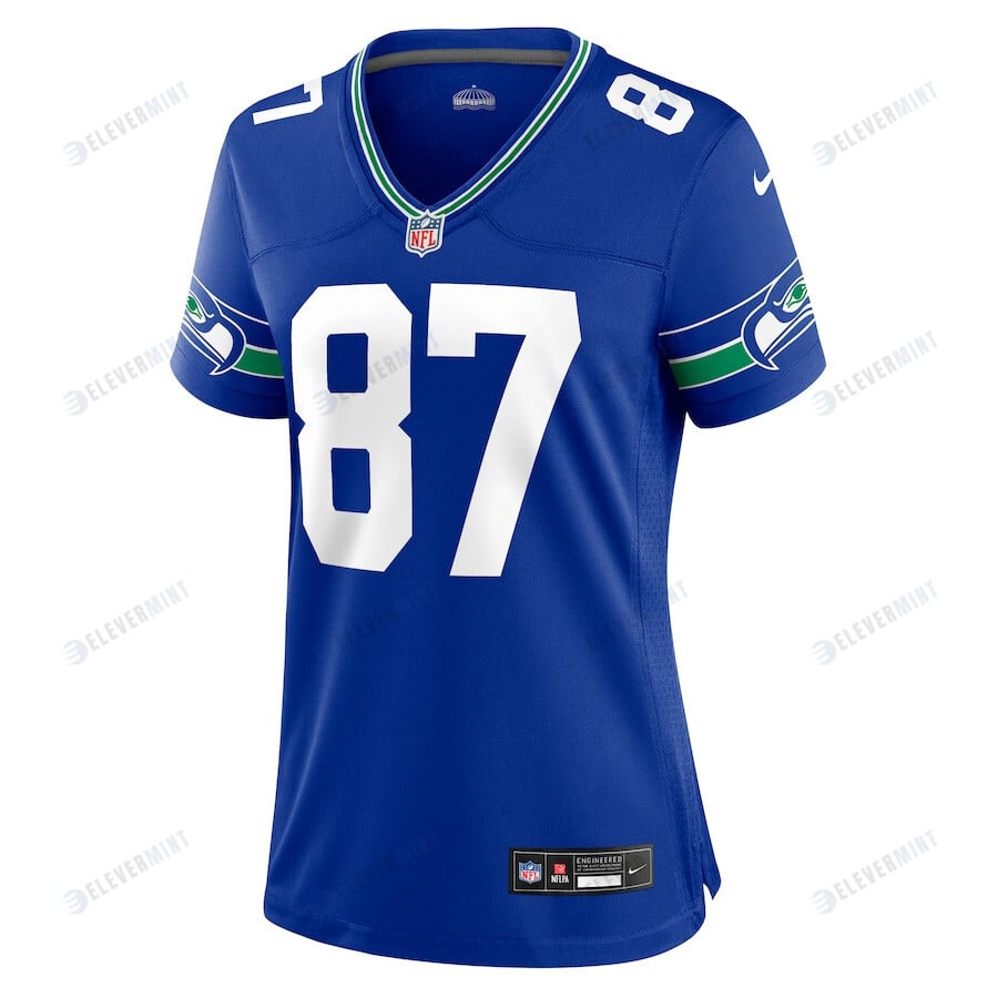 Noah Fant 87 Seattle Seahawks Women's Throwback Player Game Jersey - Royal