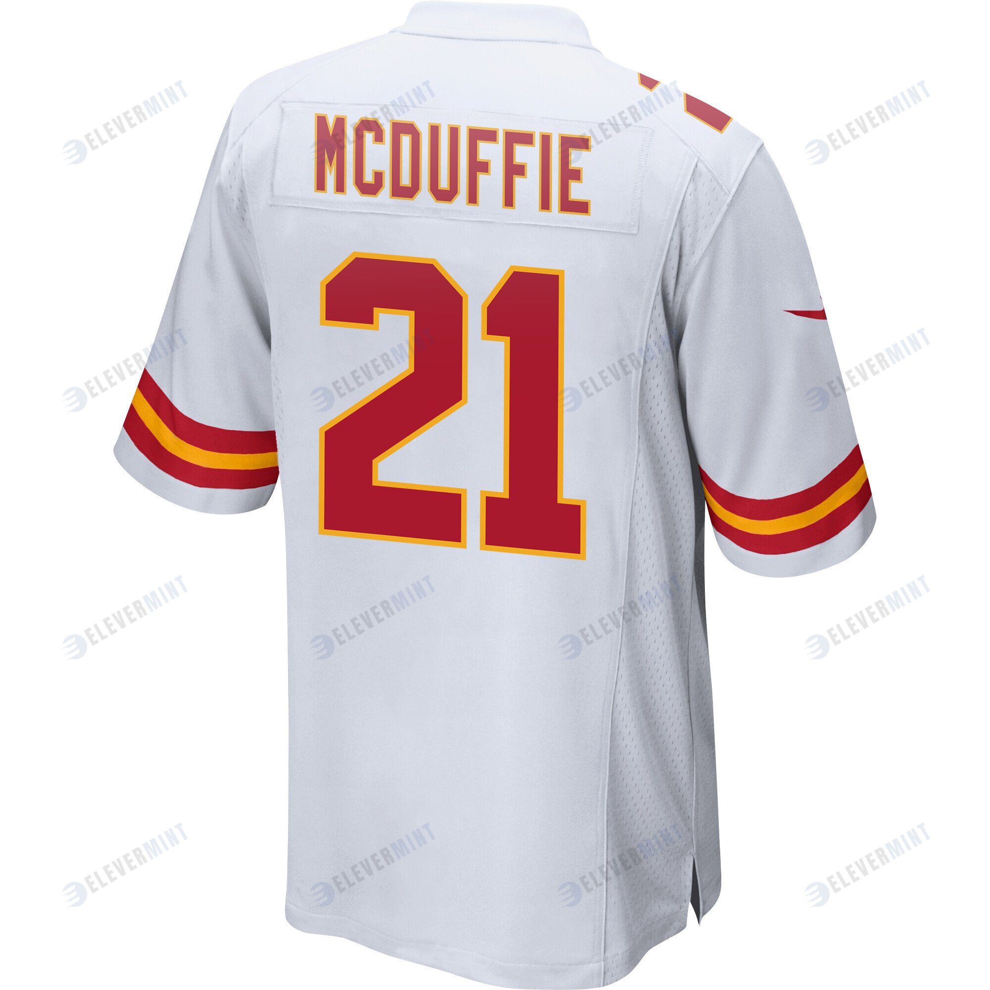 Trent McDuffie 21 Kansas City Chiefs Super Bowl LVII Champions 3 Stars Men Game Jersey - White