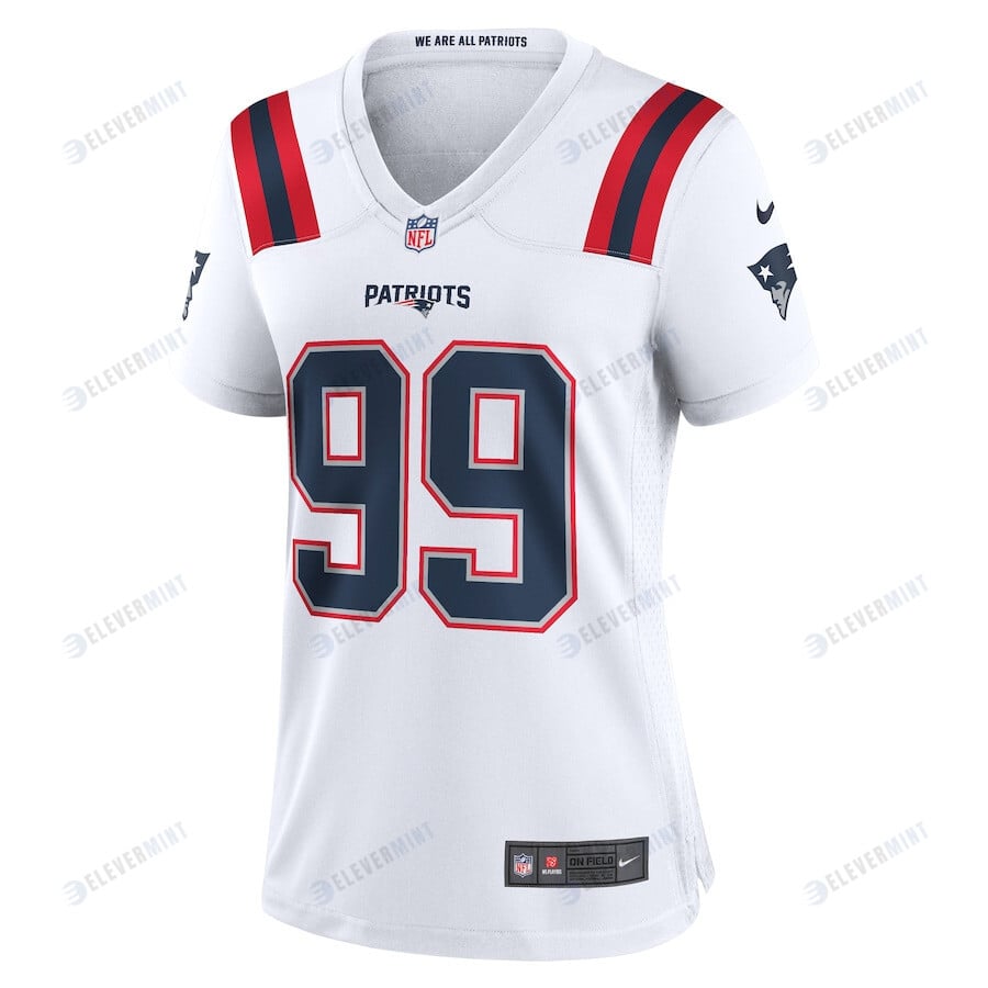 Keion White 99 New England Patriots Women Game Jersey - White