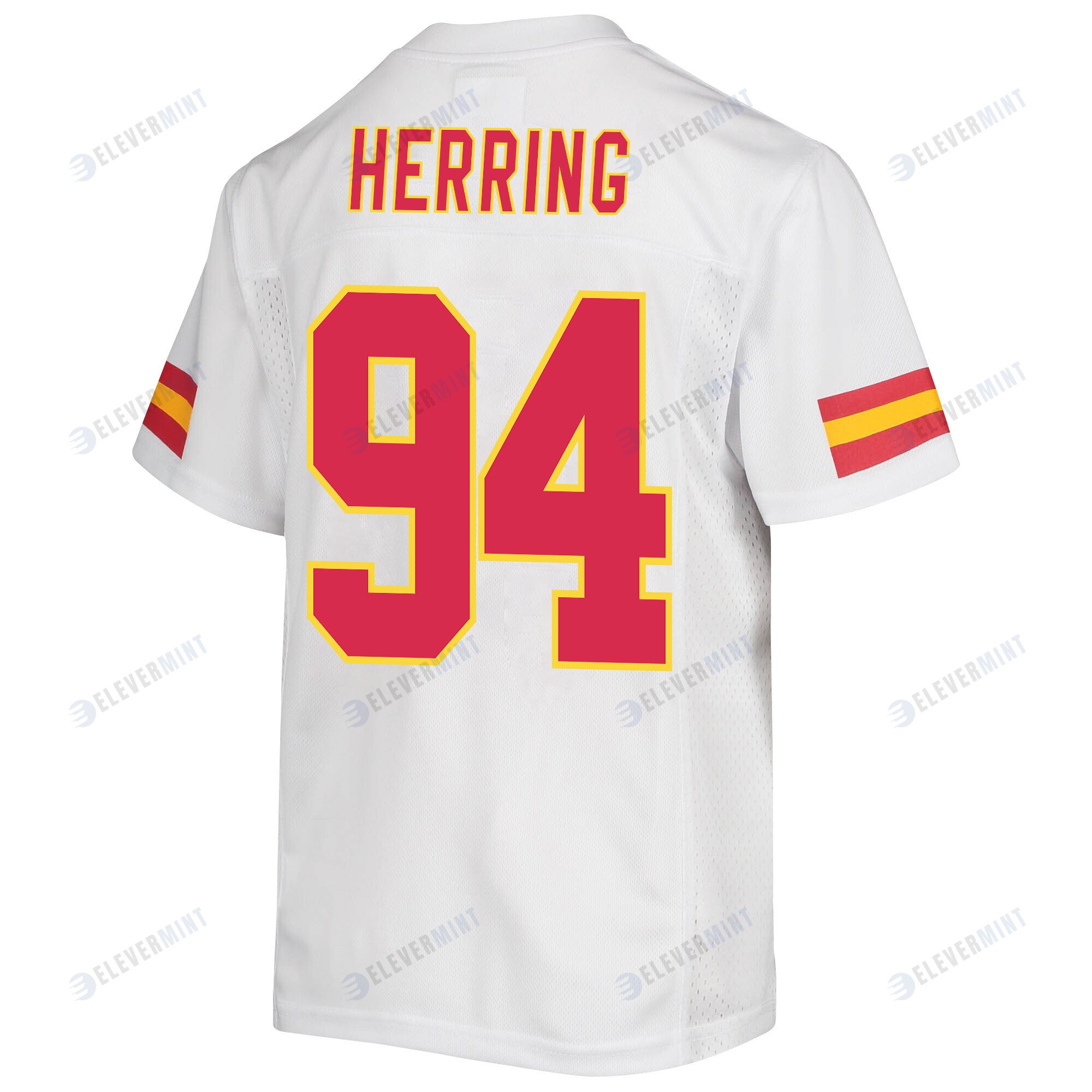 Malik Herring 94 Kansas City Chiefs Super Bowl LVII Champions 3 Stars Youth Game Jersey - White