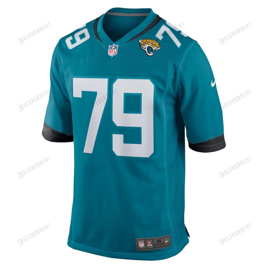 Luke Fortner 79 Jacksonville Jaguars Men's Game Jersey - Teal