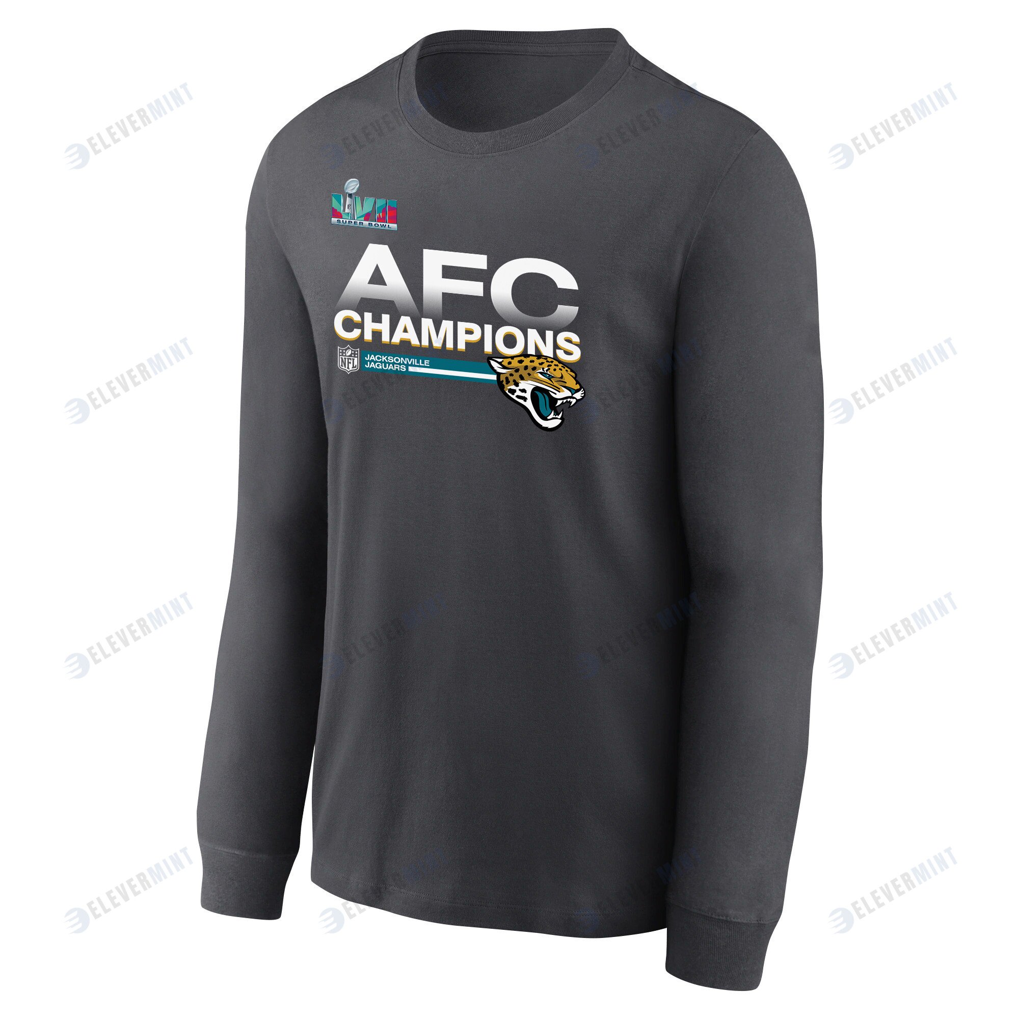 Jacksonville Jaguars AFC Champions Locker Room Trophy Collection Dark Heather Sweatshirt