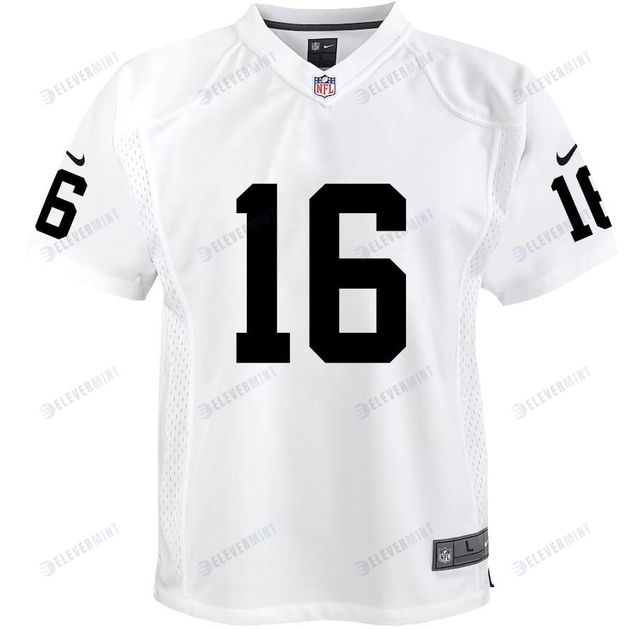 Jakobi Meyers 16 Las Vegas Raiders Youth Game Jersey - White