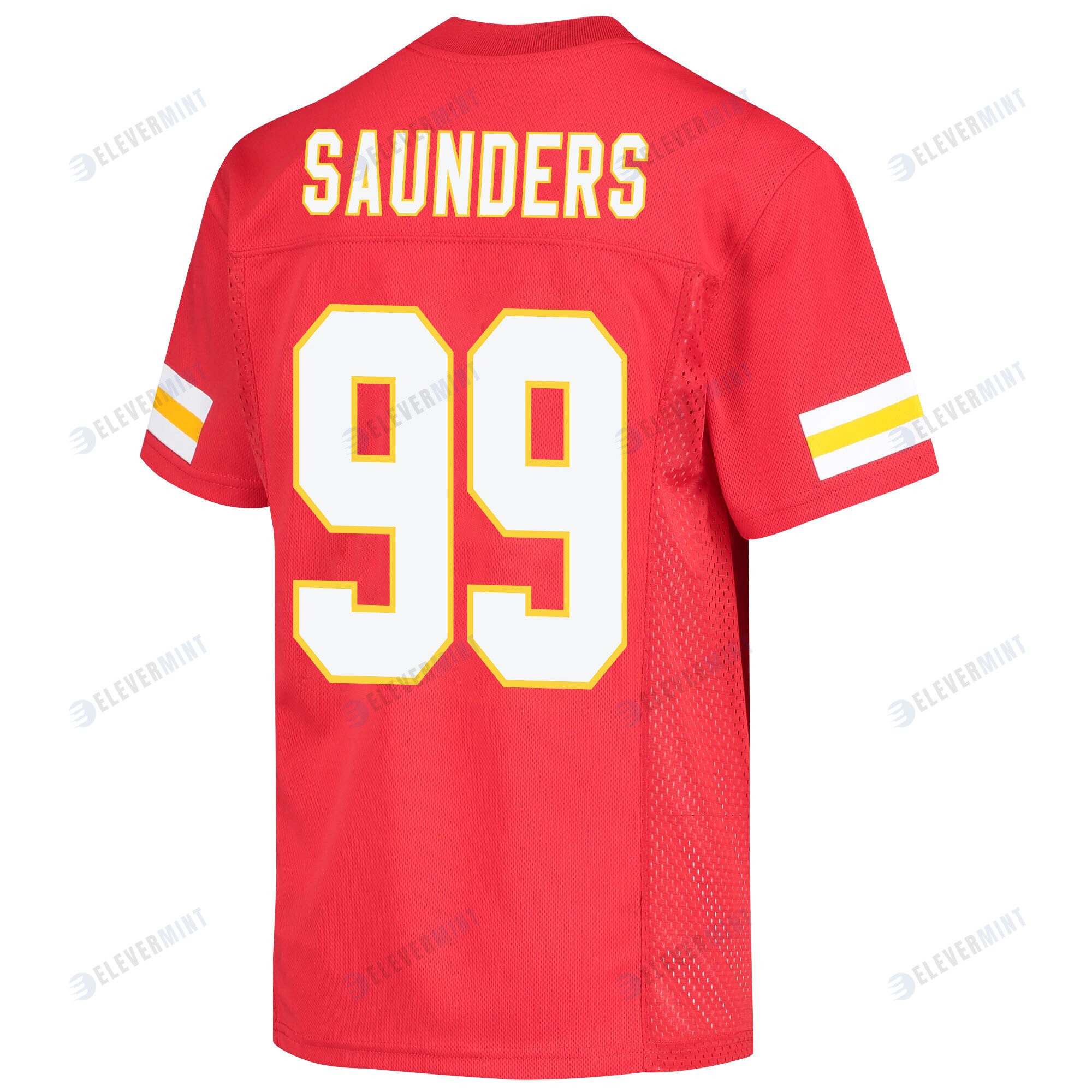 Khalen Saunders 99 Kansas City Chiefs Super Bowl LVII Champions 3 Stars Youth Game Jersey - Red
