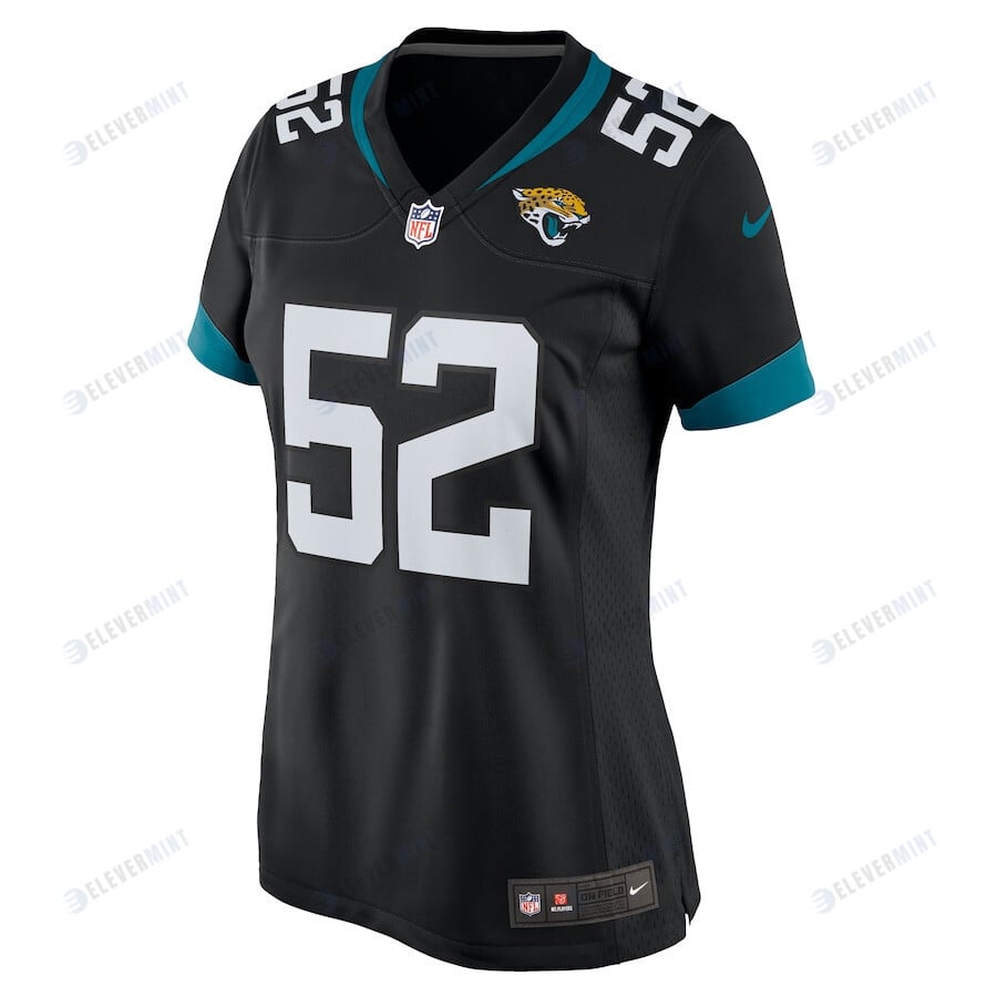 DaVon Hamilton 52 Jacksonville Jaguars Women's Game Jersey - Black