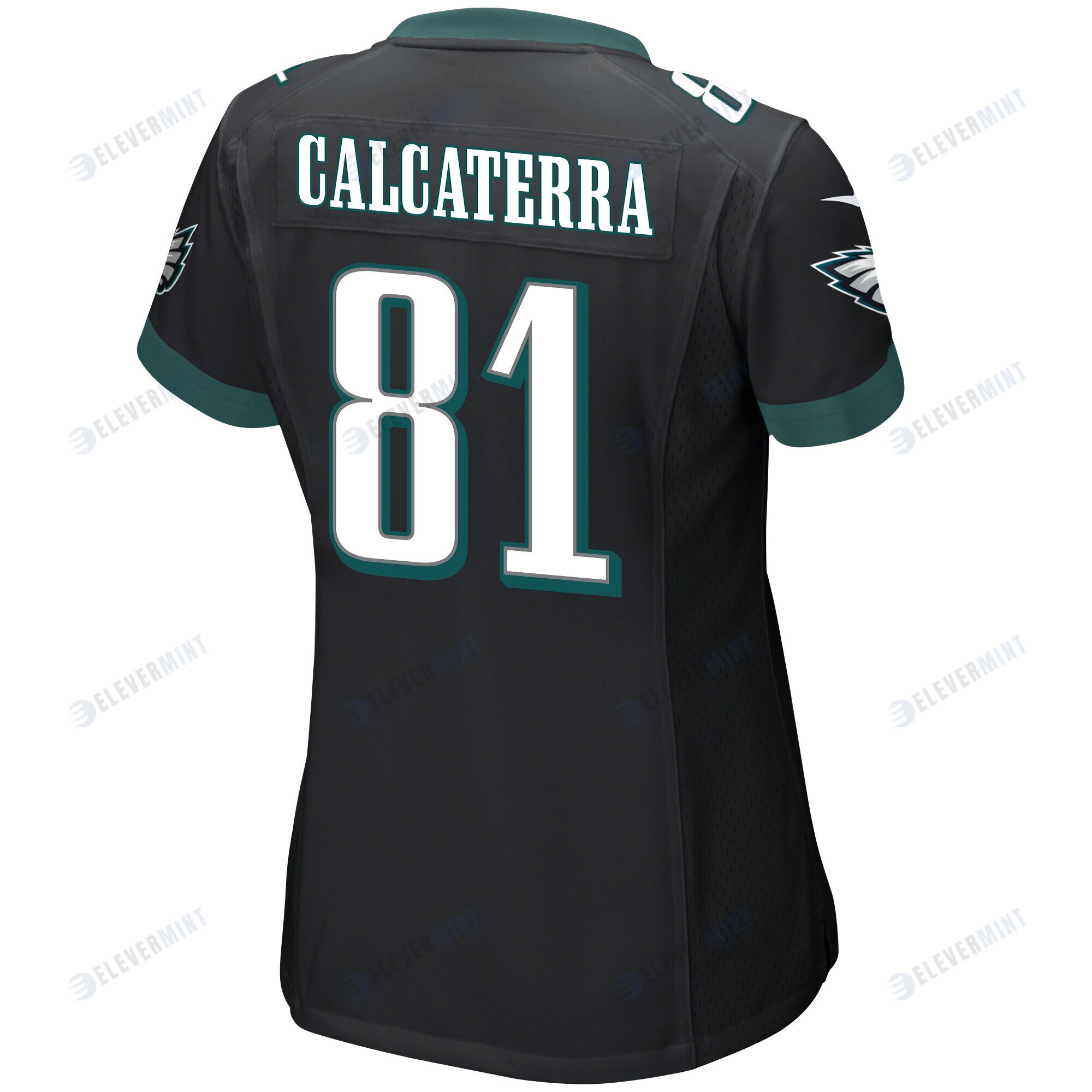 Grant Calcaterra 81 Philadelphia Eagles Super Bowl LVII Champions Women Game Jersey - Black