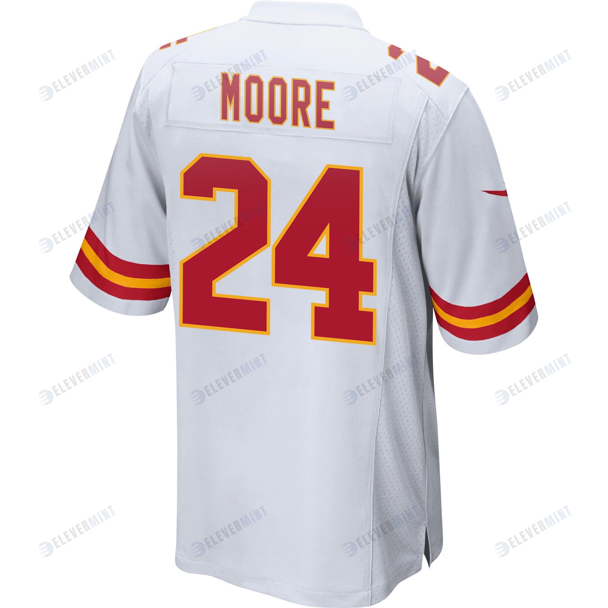 Skyy Moore 24 Kansas City Chiefs Super Bowl LVII Champions Men Game Jersey - White