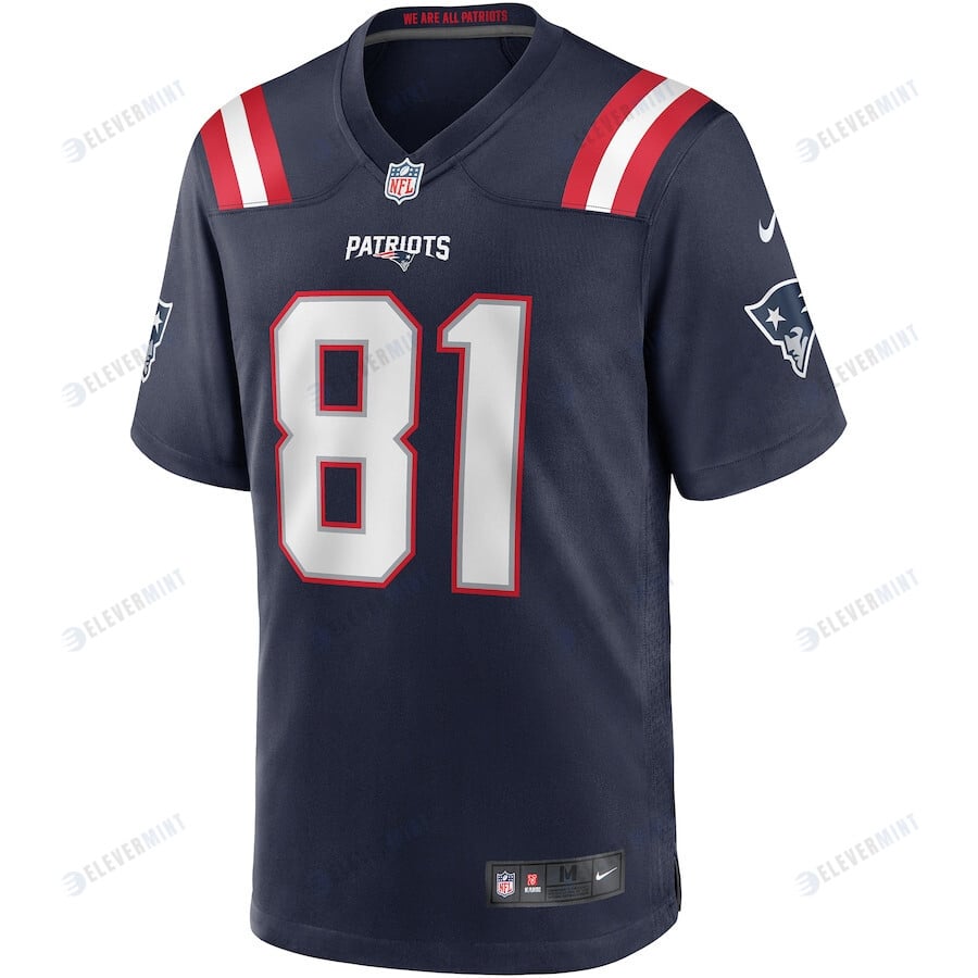 Randy Moss 81 New England Patriots Men Game Retired Jersey - Navy