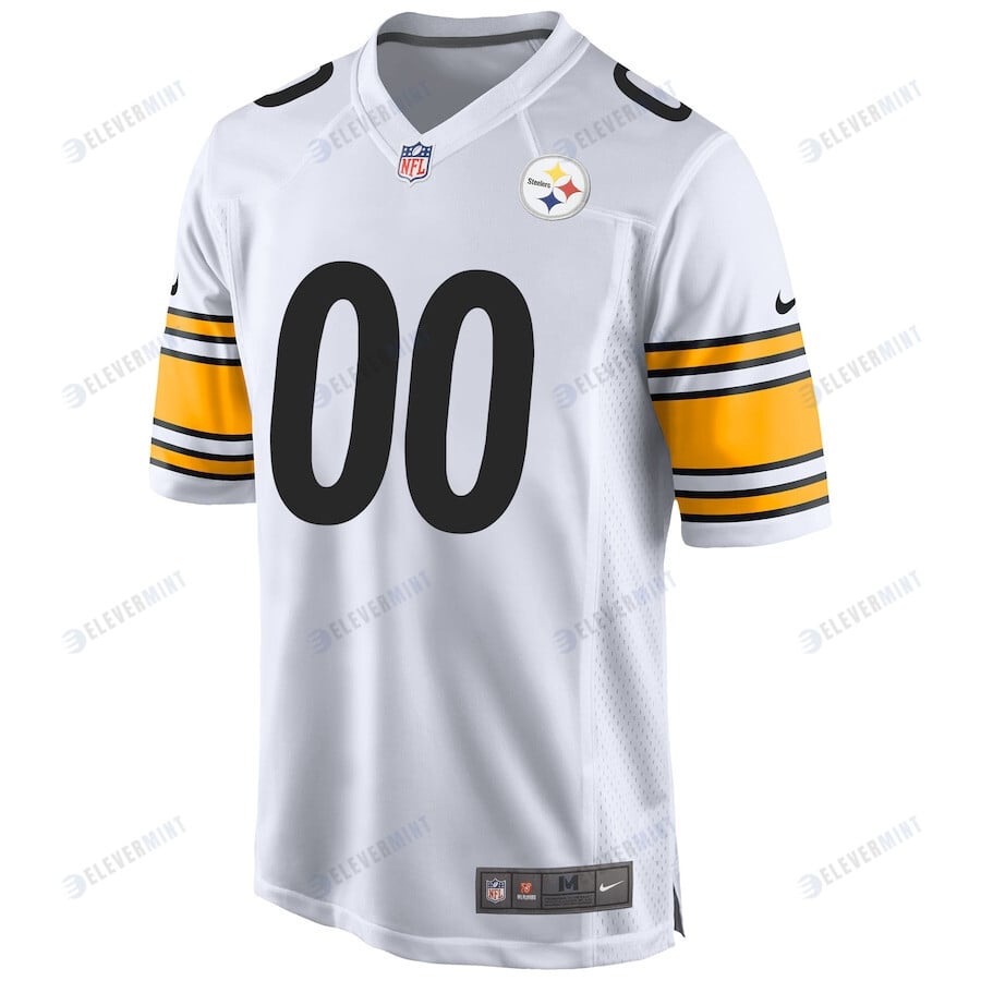 Pittsburgh Steelers Custom Men Away Custom Jersey - White