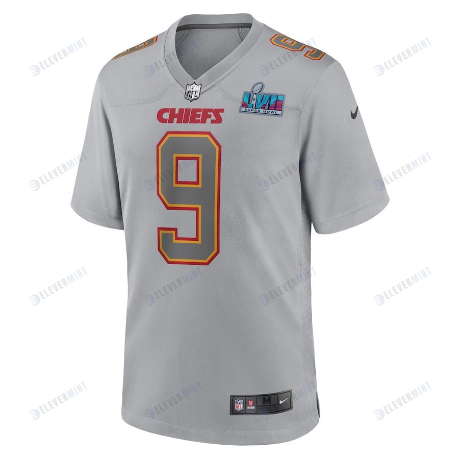 JuJu Smith-Schuster 9 Kansas City Chiefs Super Bowl LVII Patch Atmosphere Fashion Game Jersey - Gray