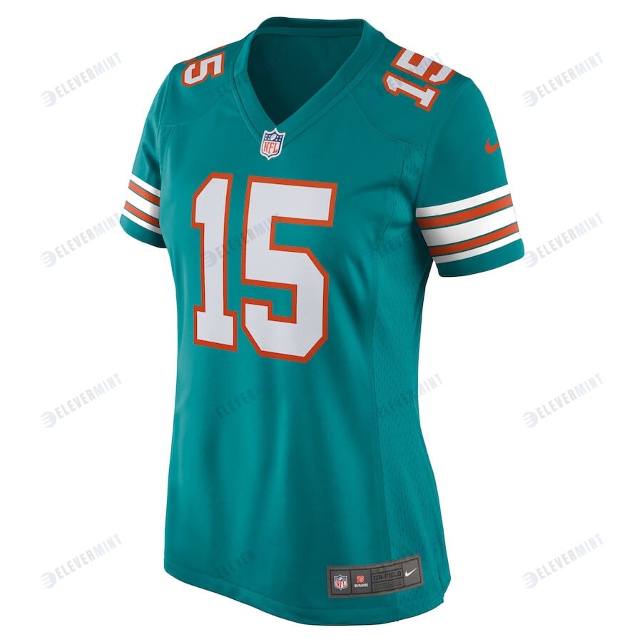 Jaelan Phillips 15 Miami Dolphins Women Alternate Game Jersey - Aqua