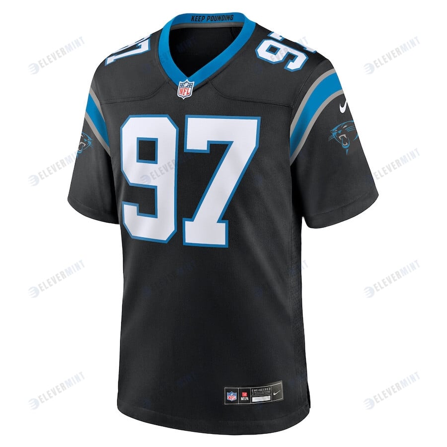 Yetur Gross-Matos 97 Carolina Panthers Team Game Men Jersey - Black