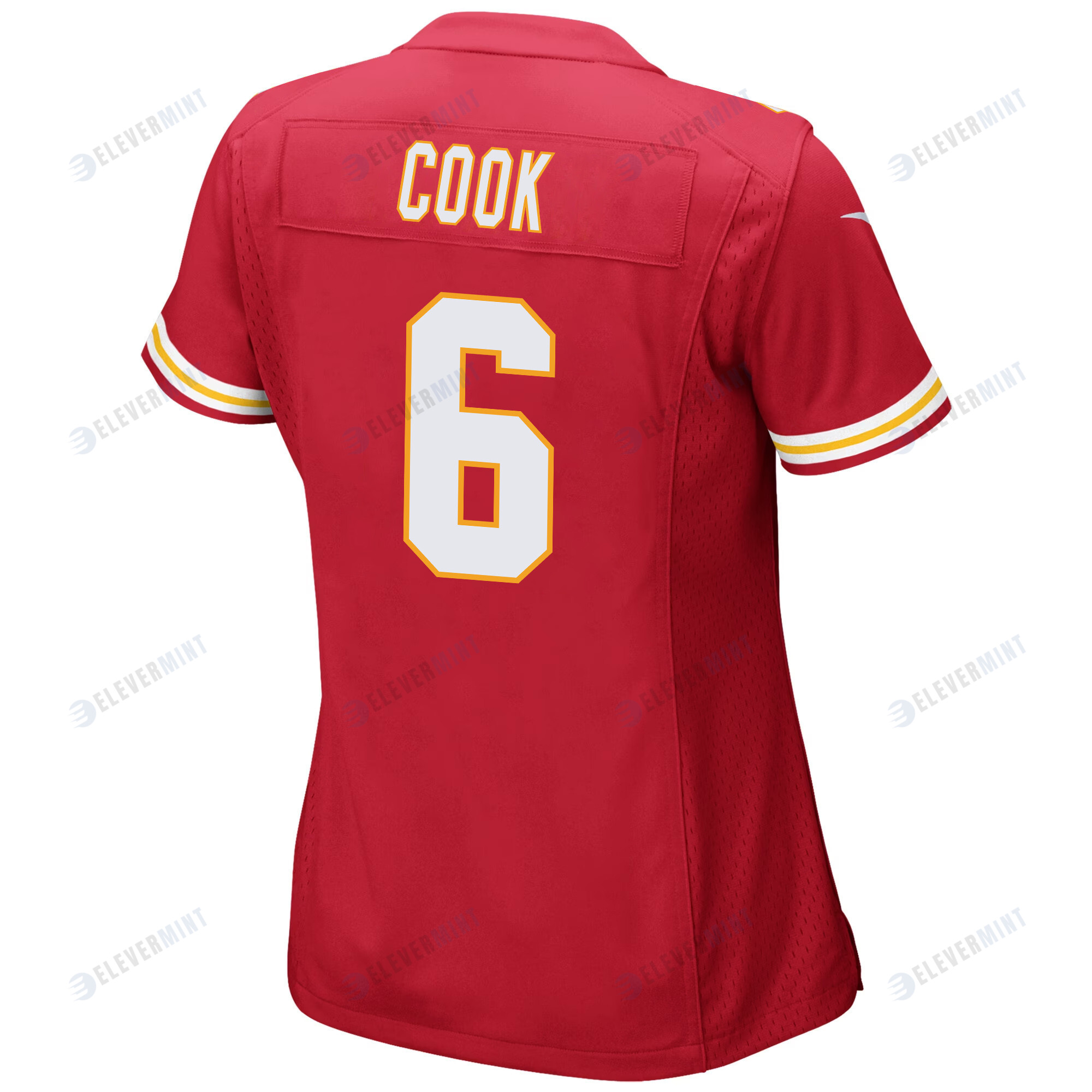 Bryan Cook 6 Kansas City Chiefs Super Bowl LVII Champions 3 Stars Women Game Jersey - Red