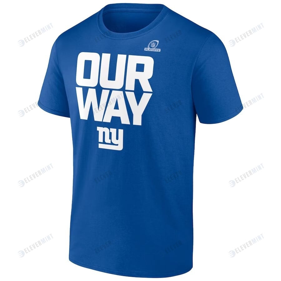 New York Giants 2022 Playoffs Wild Card Our Way T-Shirt - Royal