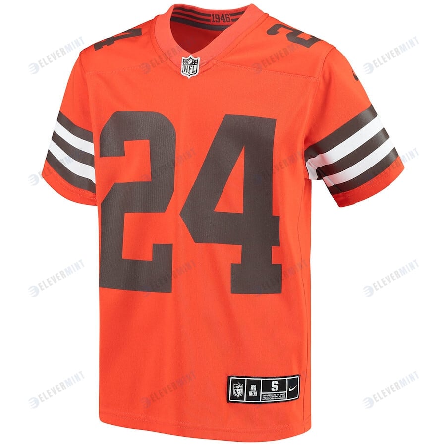 Nick Chubb 24 Cleveland Browns YOUTH Team Game Jersey - Orange