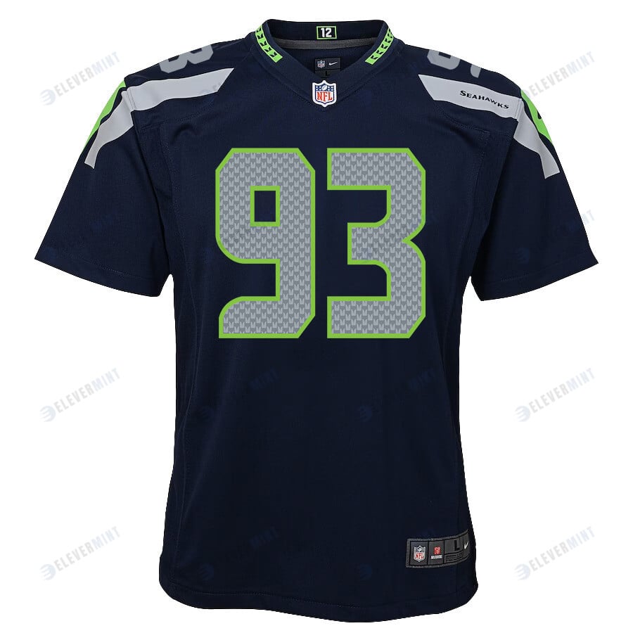 Dre’mont Jones 93 Seattle Seahawks Game Youth Jersey - College Navy