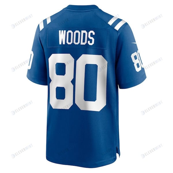 Jelani Woods 80 Indianapolis Colts Men Game Jersey - Royal