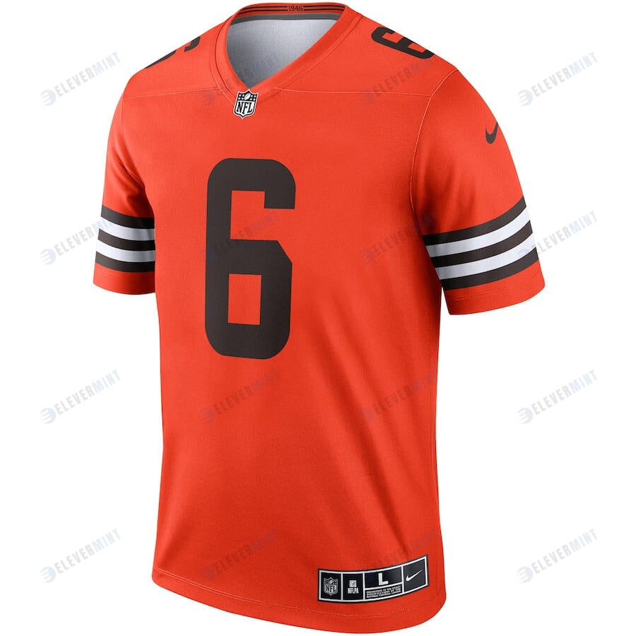 Baker Mayfield 6 Cleveland Browns Men Inverted Legend Jersey - Orange