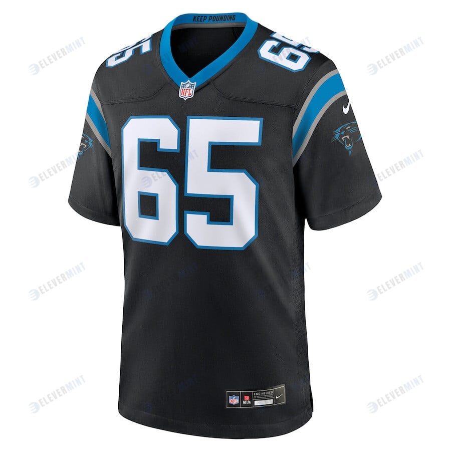 J.D. DiRenzo 65 Carolina Panthers Men Game Jersey - Black