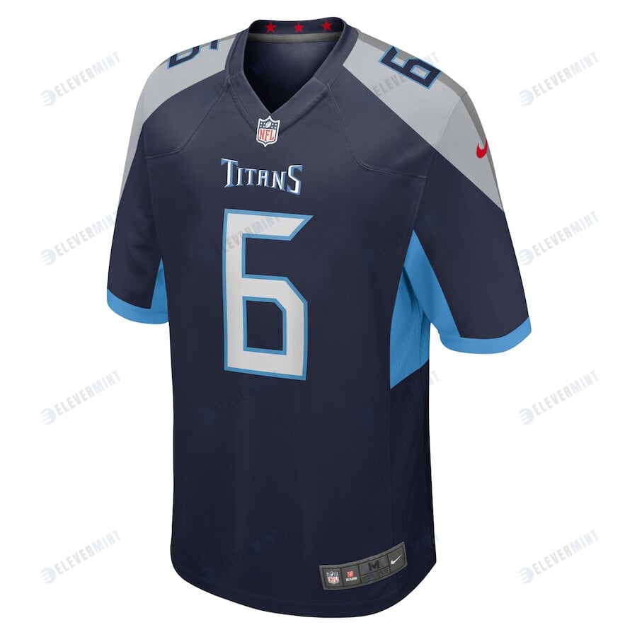 Nick Folk 6 Tennessee Titans Men Team Game Jersey - Navy