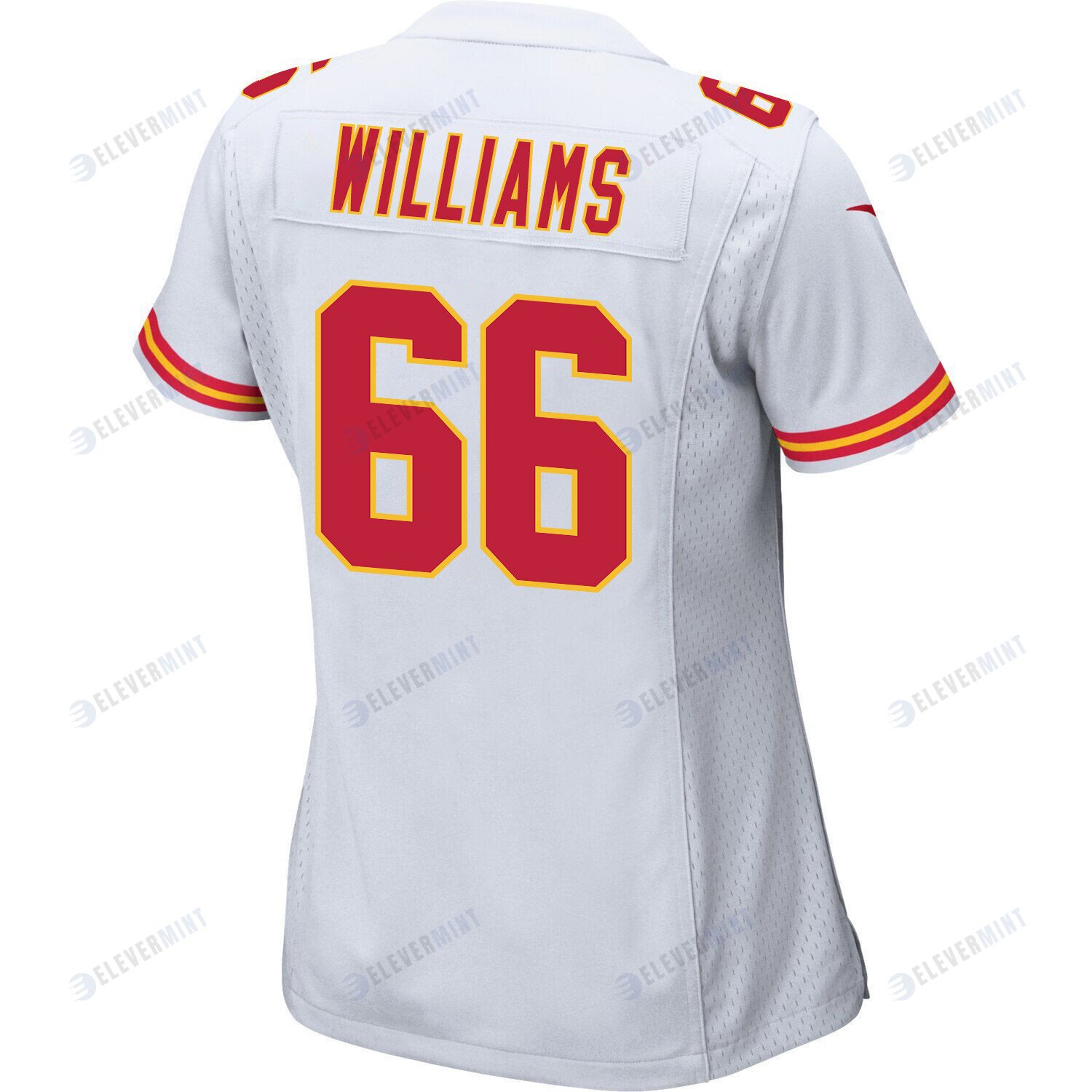 Brandon Williams 66 Kansas City Chiefs Super Bowl LVII Champions 3 Stars Women Game Jersey - White