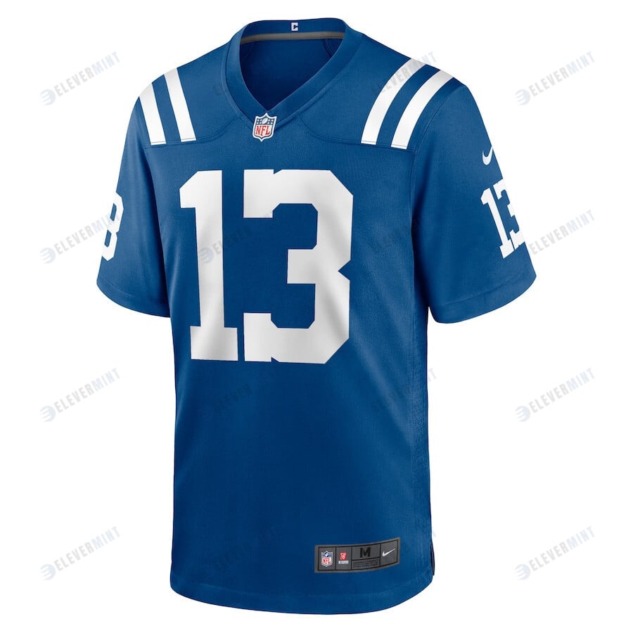Racey McMath 13 Indianapolis Colts Men Team Game Jersey - Royal