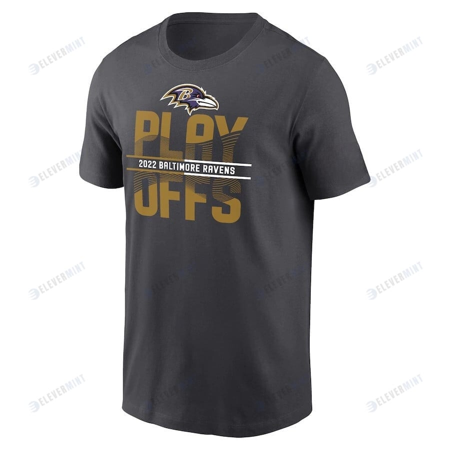 Baltimore Ravens 2022 NFL Playoffs Iconic T-Shirt - Anthracite