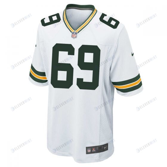 David Bakhtiari 69 Green Bay Packers Men Away Game Jersey - White